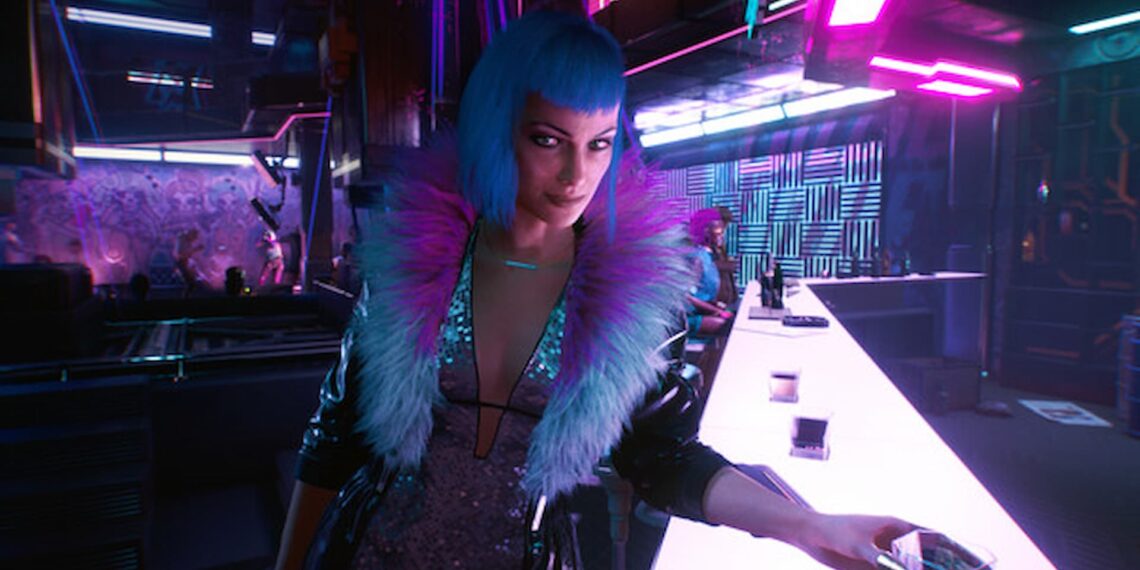 lady at bar in Cyberpunk 2077