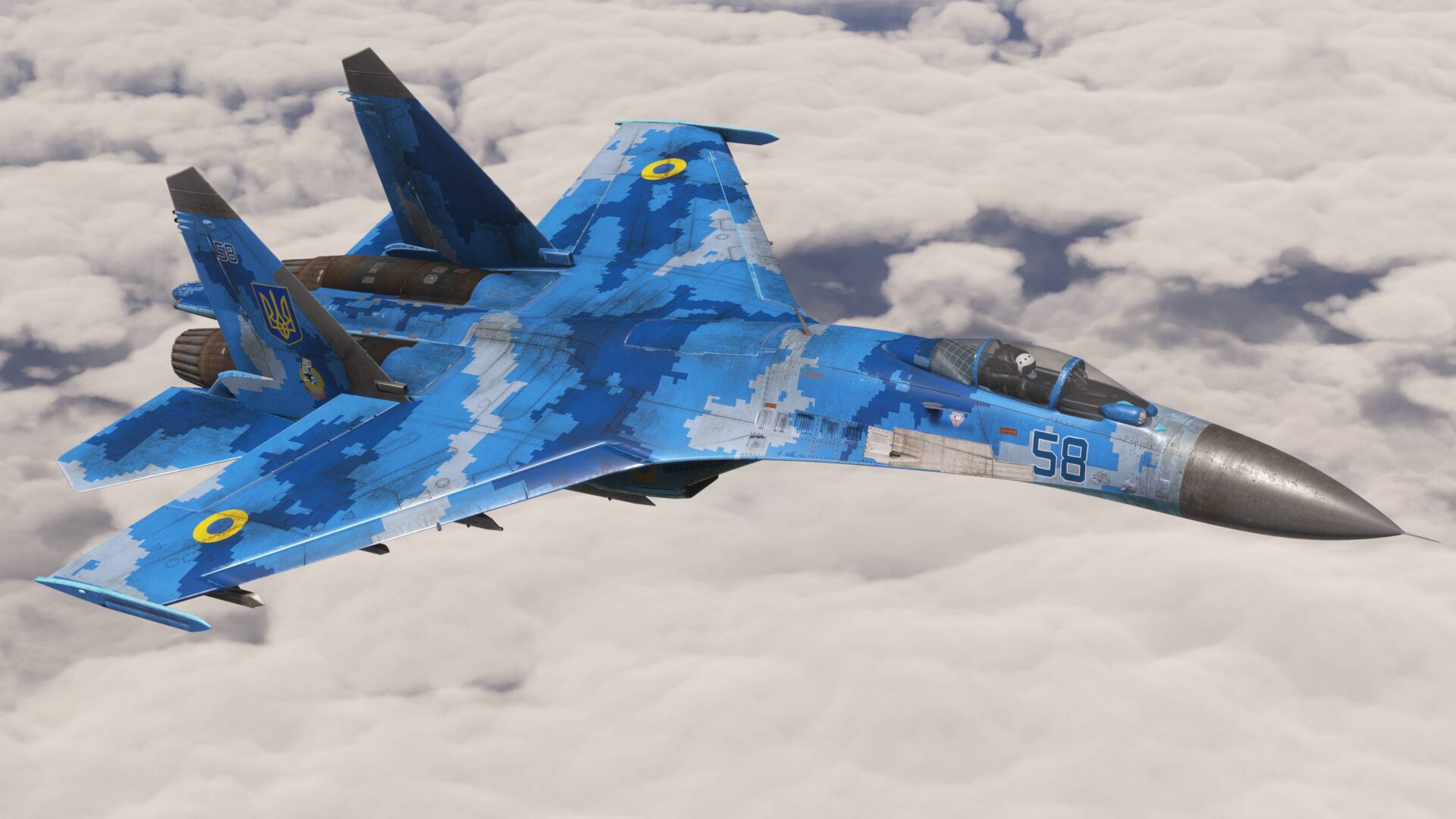 Su-27 Flanker Microsoft Flight Simulator un Ukrainian Colors