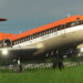 Fokker F28 Fellowship for Microsoft Flight Simulator during a take off