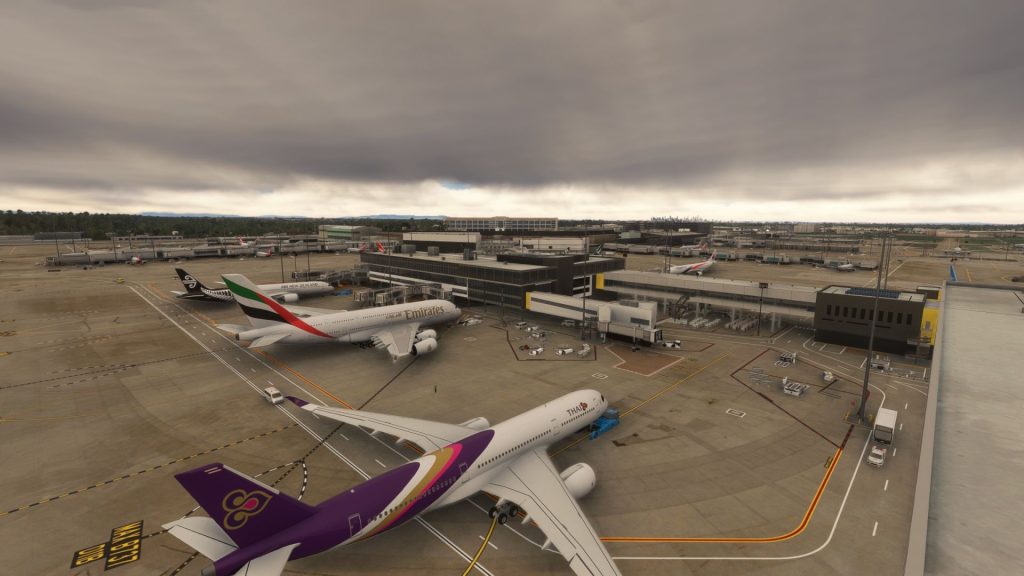 Melbourne Airport in Microosoft Flight Simulator