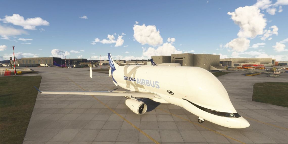 Beluga in Hamburg in Microsoft Flight Simulator 2024