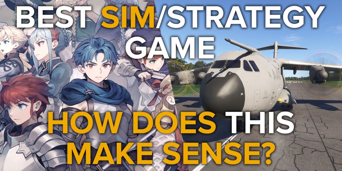 "Best Simulator Strategy Game" and "How does this make sense?" on Unicorn Overlord and Microsoft Flight Simulator 2024 imagery