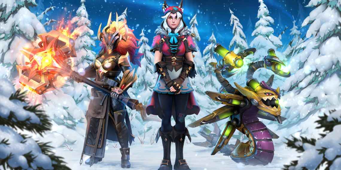 heroes in the snow in Dota 2
