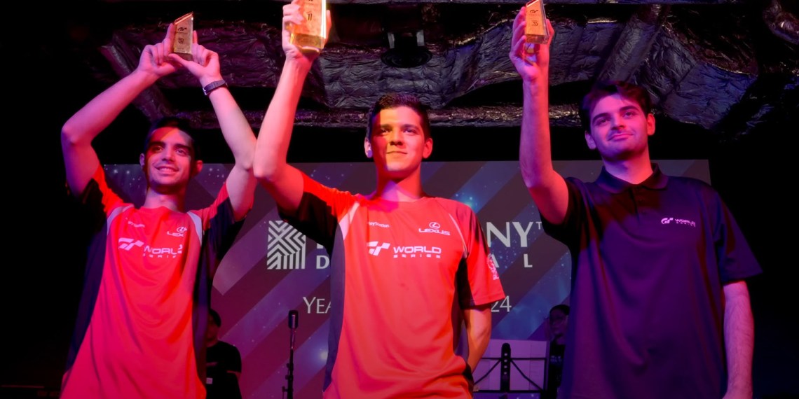 Igor Fraga, Coque López, and Mikail Hizal at the Gran Turismo 7 Race of Champions 2024