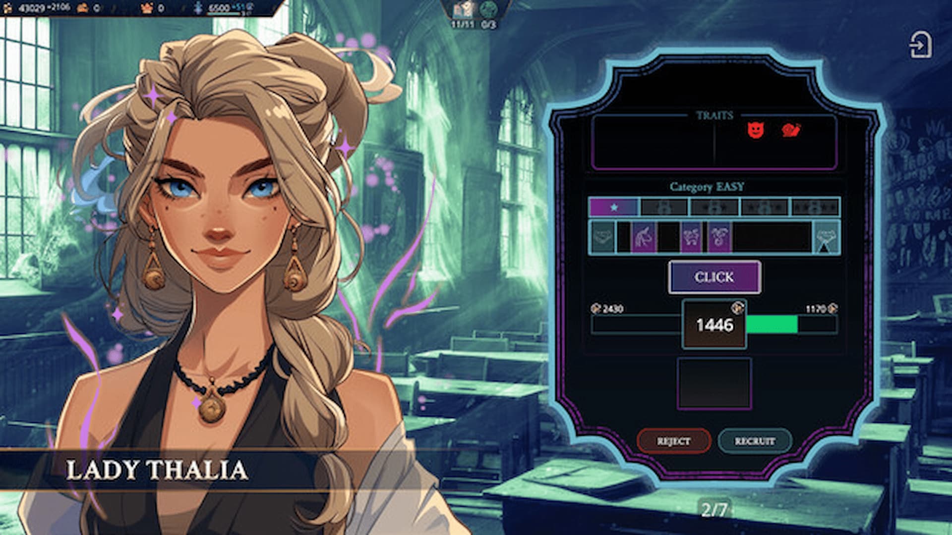 Lady Thalia in Wizdom Academy