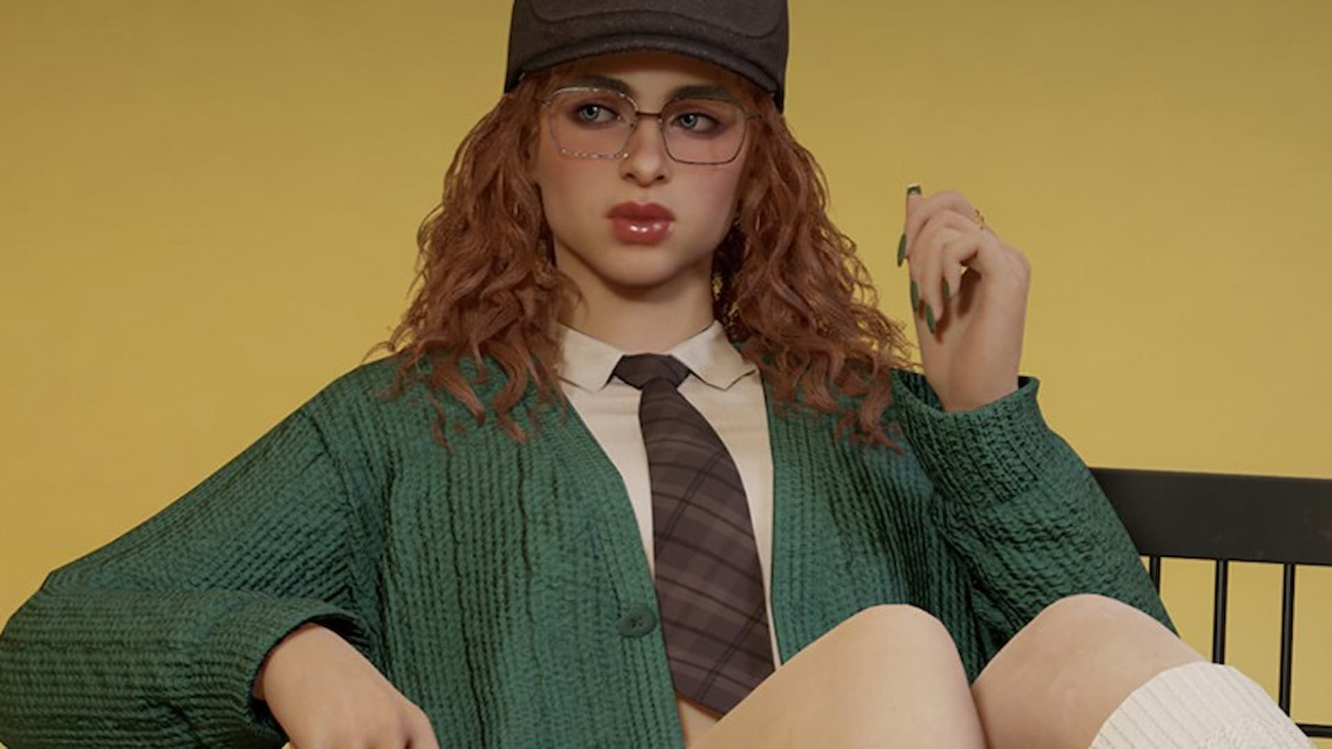 character in cart inZOI