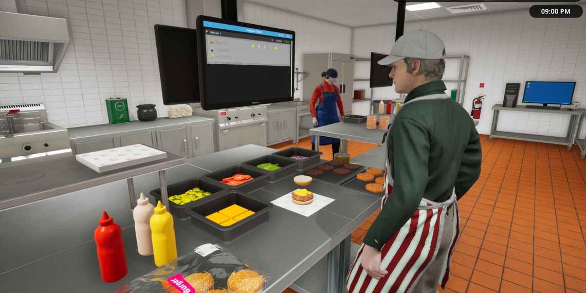 burger station in Fast Food Simulator