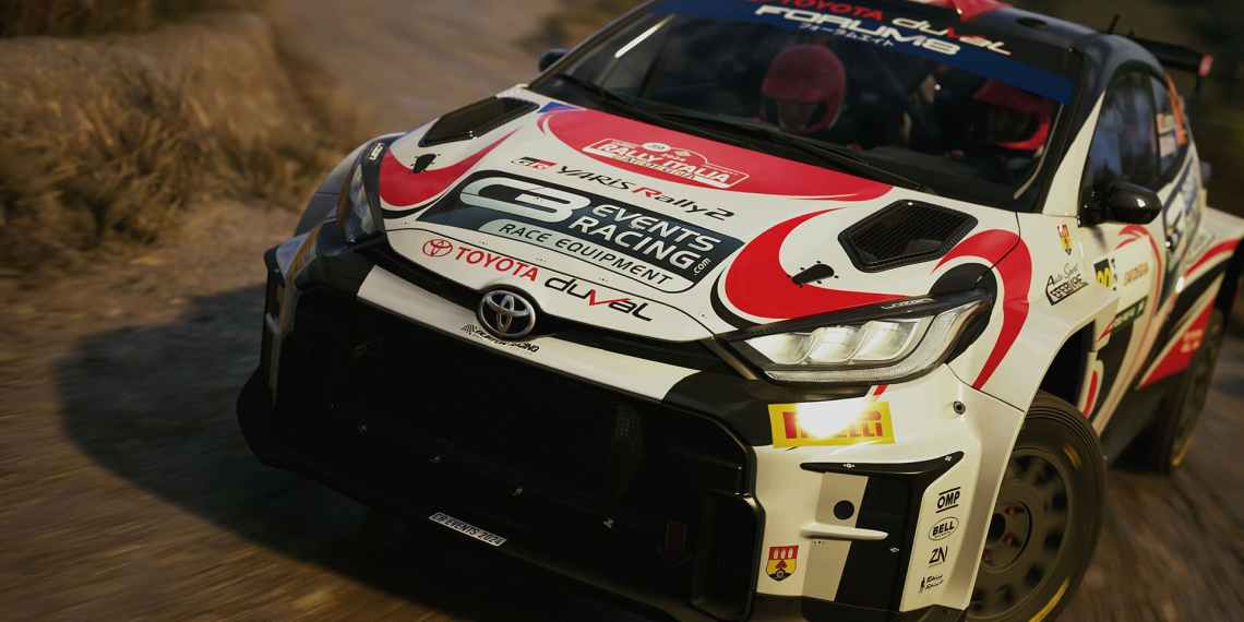 white and red toyota EA Sports WRC