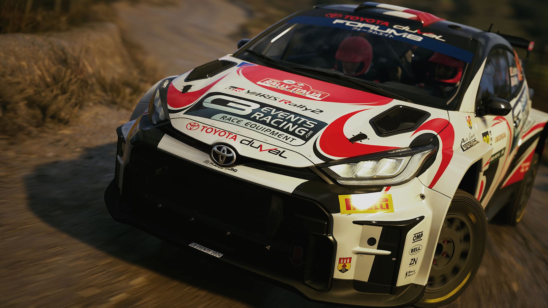 white and red toyota EA Sports WRC