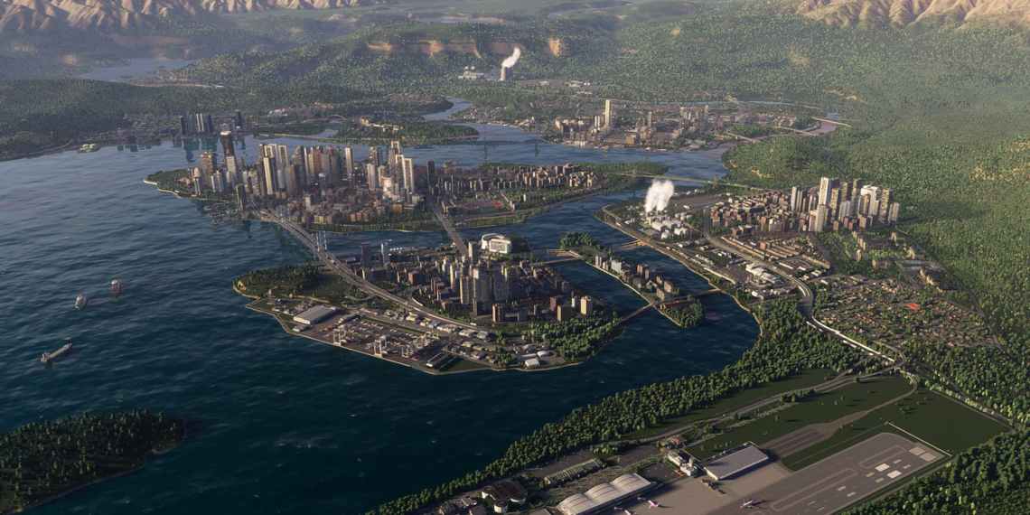 Cities Skylines 2 city on the water