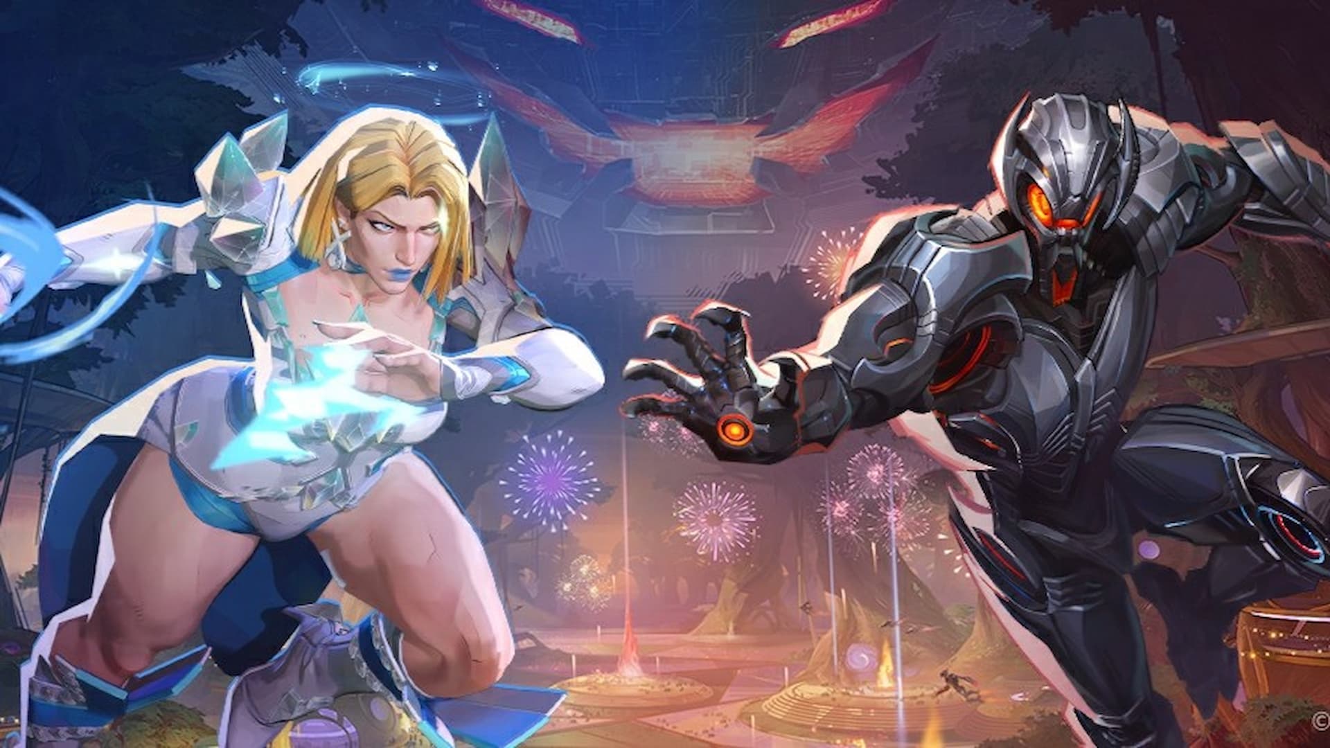 Emma Frost and Ultron in Marvel Rivals art