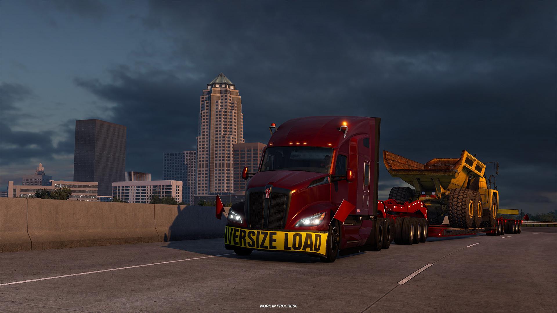 American Truck Simulator Iowa DLC Shows Off Its Heavy & Oversized Loads