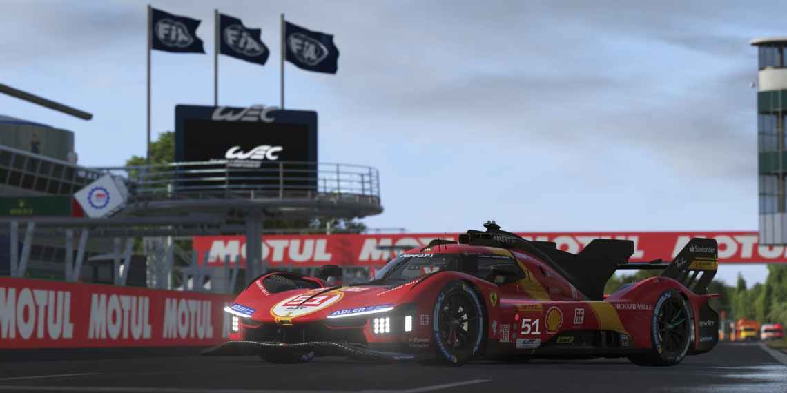 red car in Le Mans Ultimate