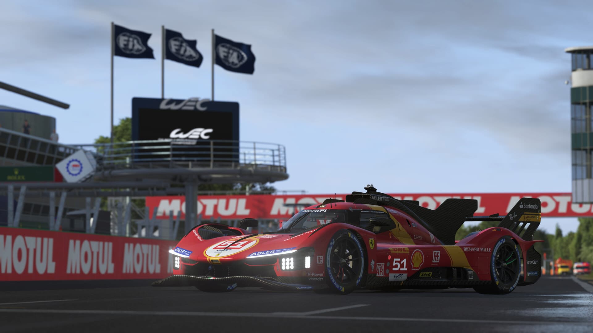 red car in Le Mans Ultimate