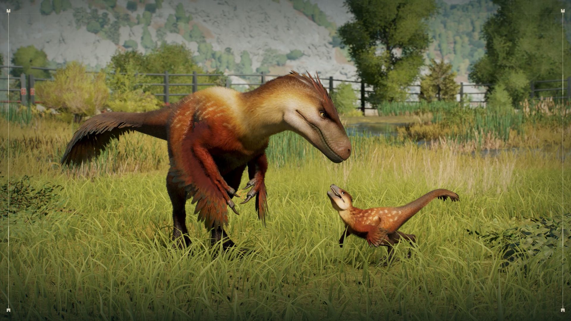 Utahraptor in Jurassic World Evolution 3.