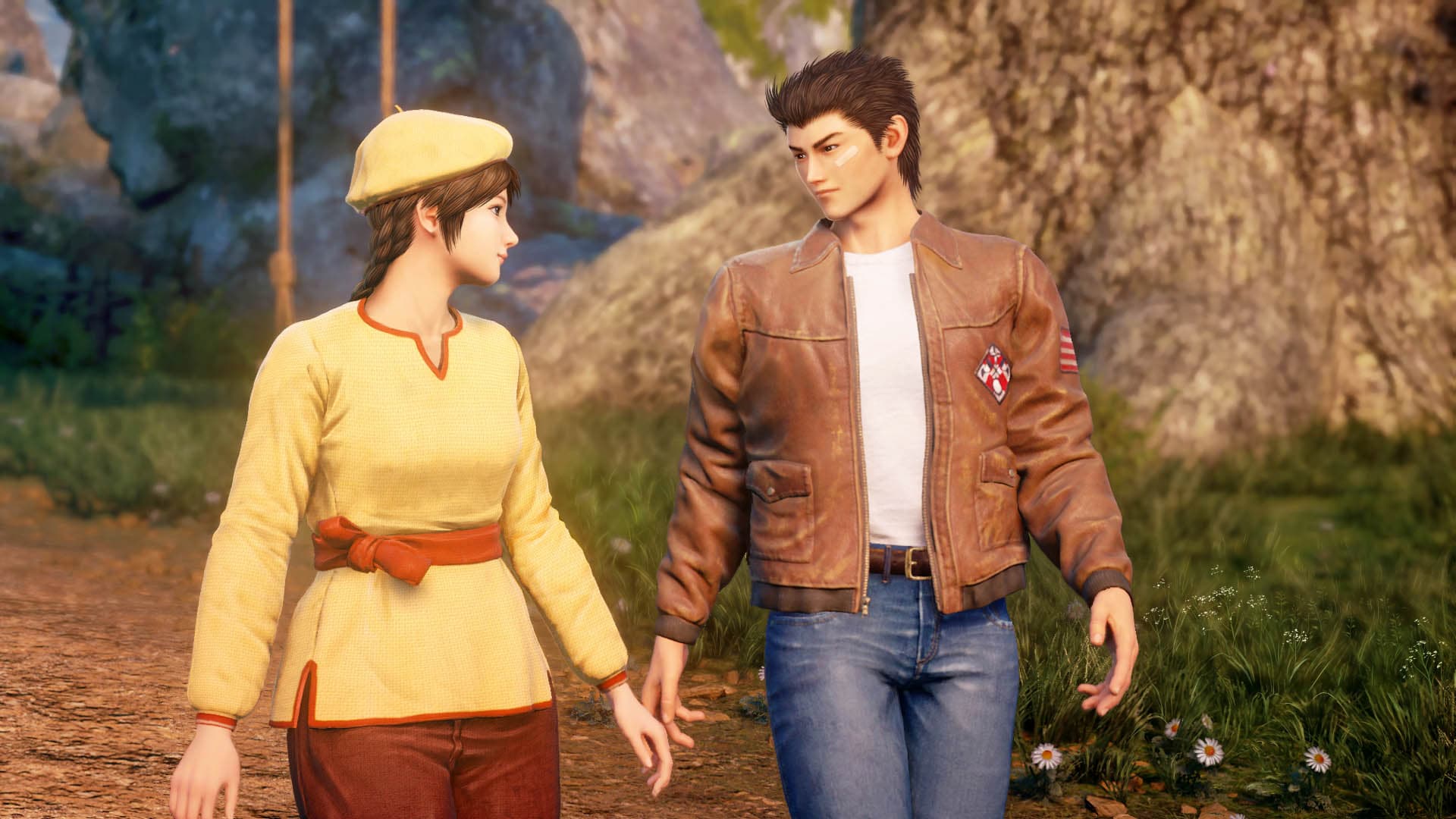 Shenmue 3 couple walking