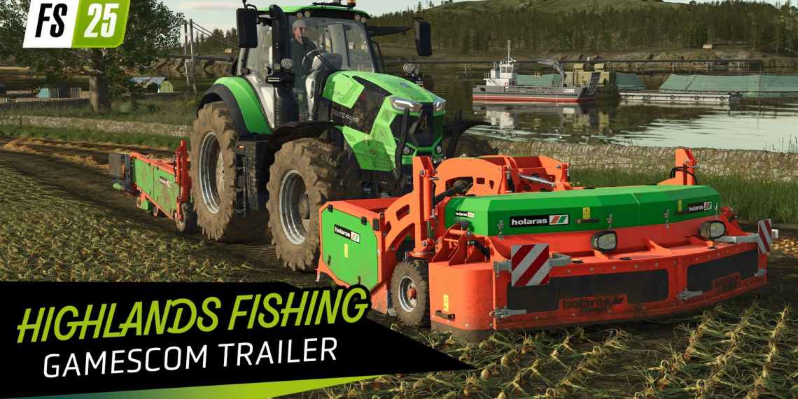 Farming Simulator 25 Highlands Fishing gamescom key art