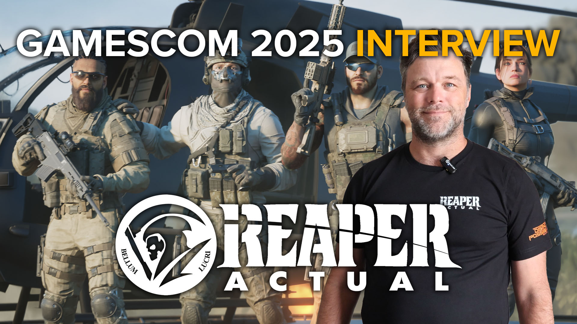 Reaper Actual Interview Hero with Matt Higby, Key Art, and logo