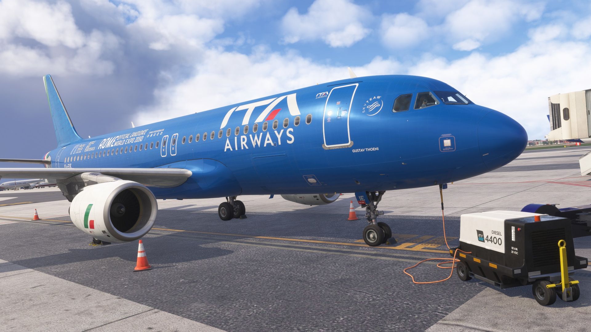 Microsoft Flight Simulator A320 by Fenix in ITA Livery