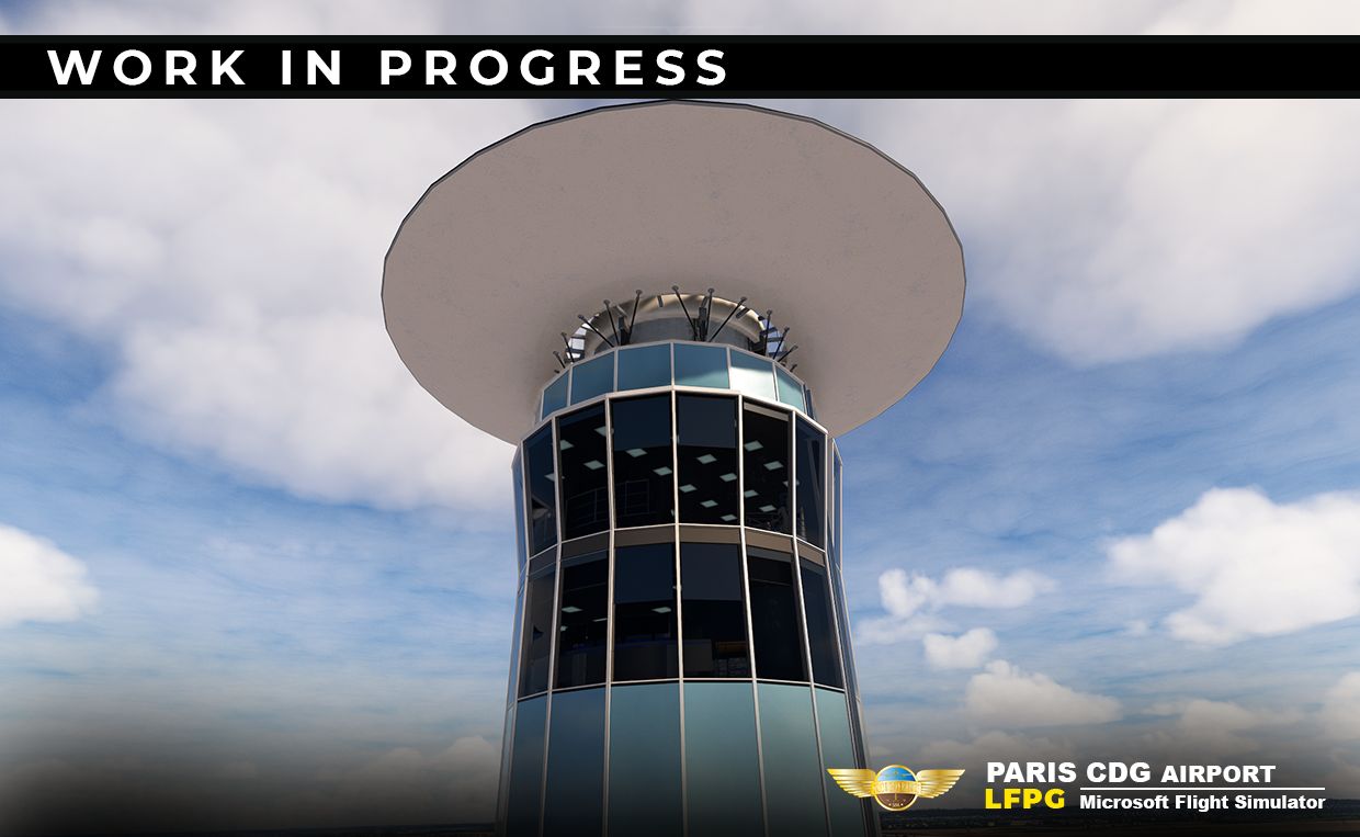 Microsoft Flight Simulator Paris Charles de Gaulle ATC Tower