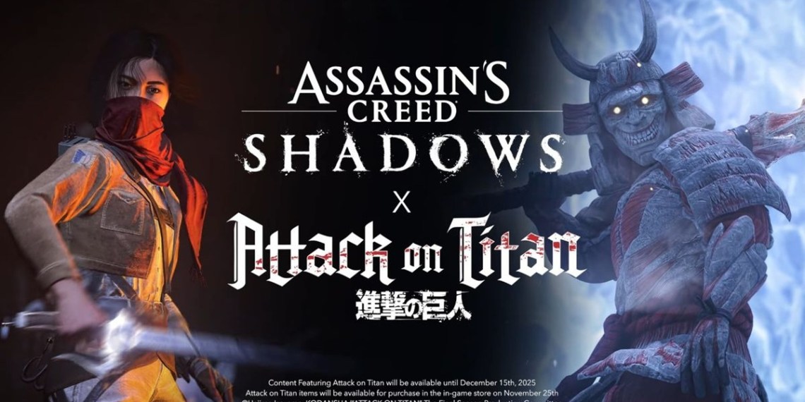 Assassin’s Creed Shadows Releases Its Attack on Titan Quest Crossover Tomorrow