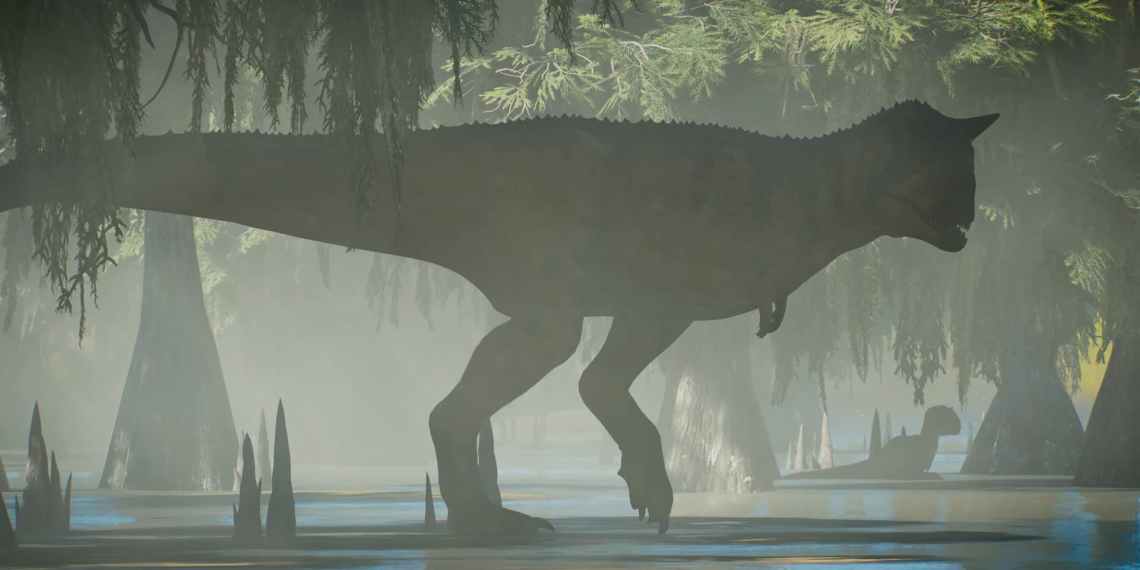 Jurassic World Evolution 3 misty photograph Cypruss Tree