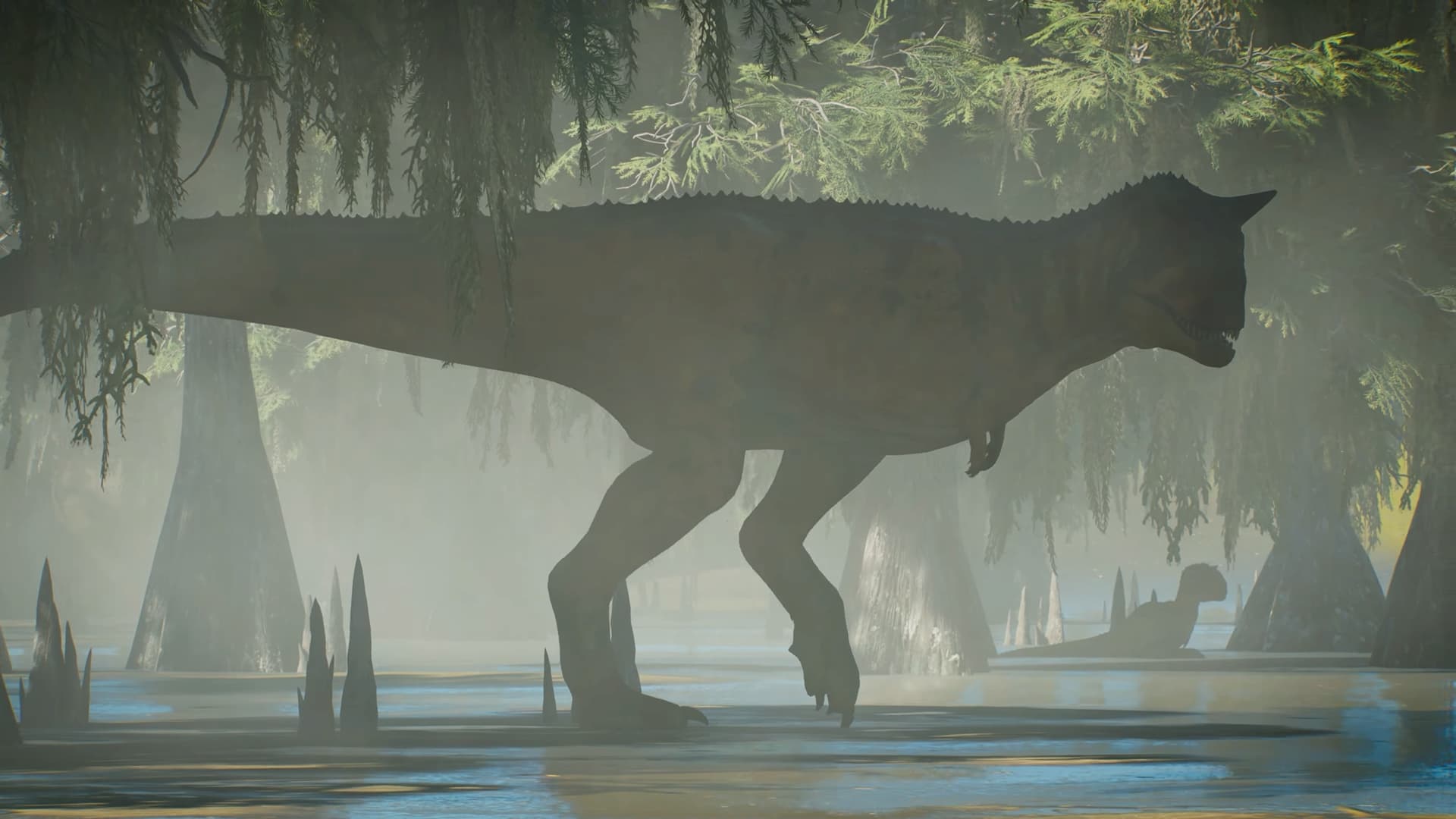 Jurassic World Evolution 3 misty photograph Cypruss Tree