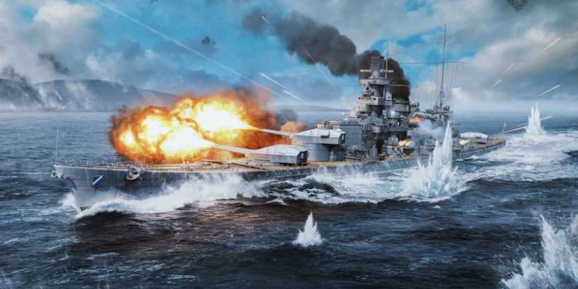 War Thunder naval vessel under attack
