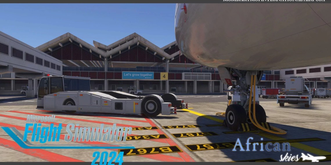 A flight simulation scene - Microsoft Flight Simulator 2024 Mombasa