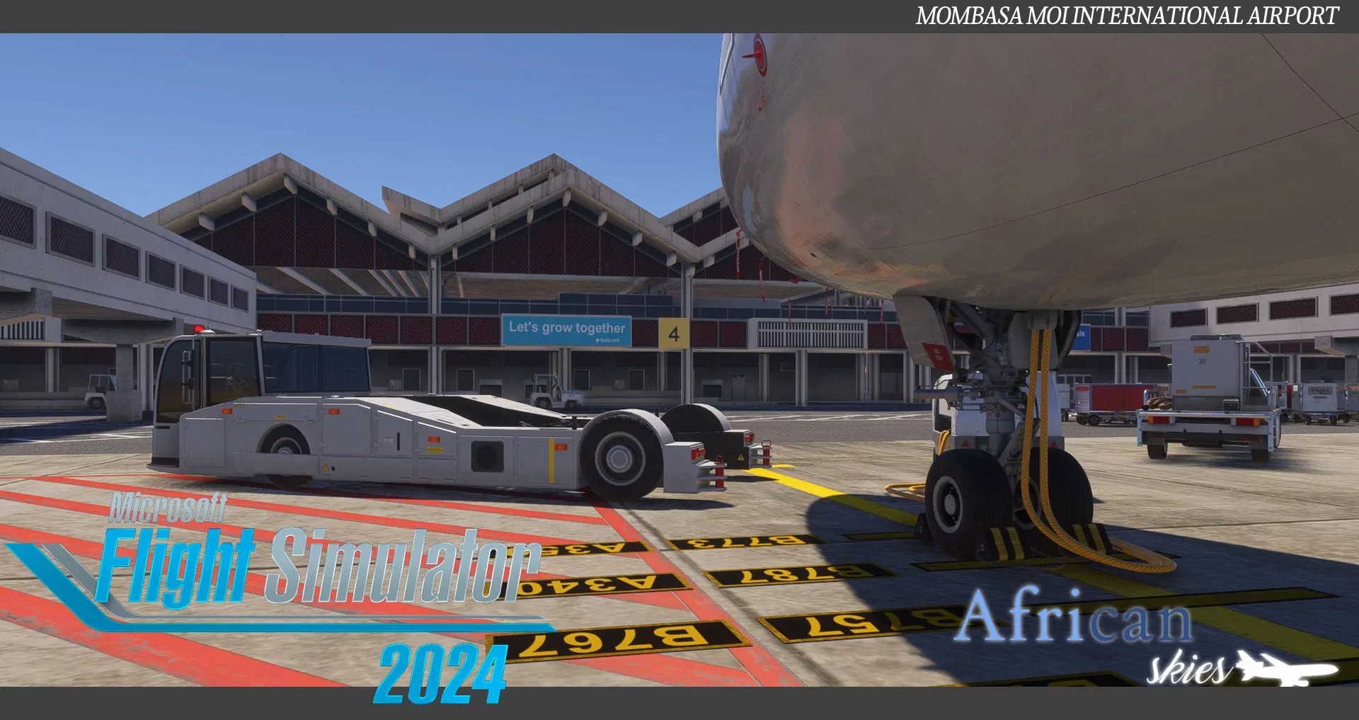 A flight simulation scene - Microsoft Flight Simulator 2024 Mombasa