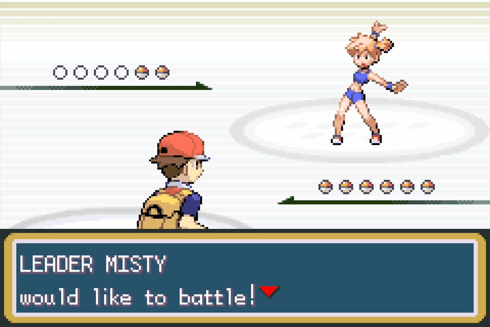 Pokemon FireRed LeafGreen gym battle with Misty