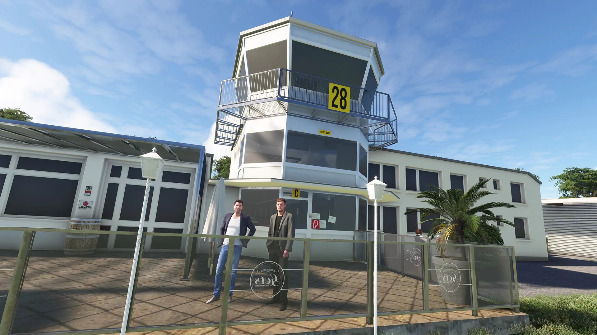 A flight simulation scene: Microsoft Flight Simulator Rheine-Eschendorf (