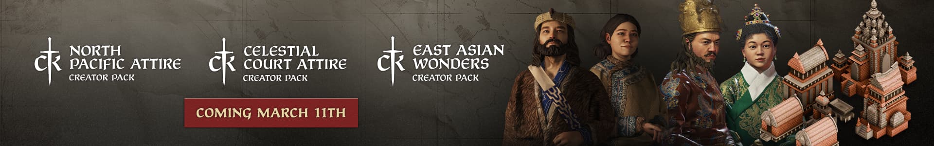 Crusader Kings 3 March 2026 new Creator packs