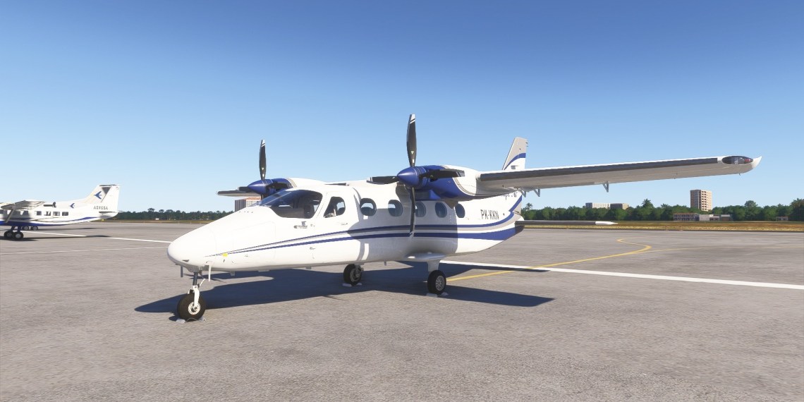 A flight simulation scene: Microsoft Flight Simulator 2024 Tecnam