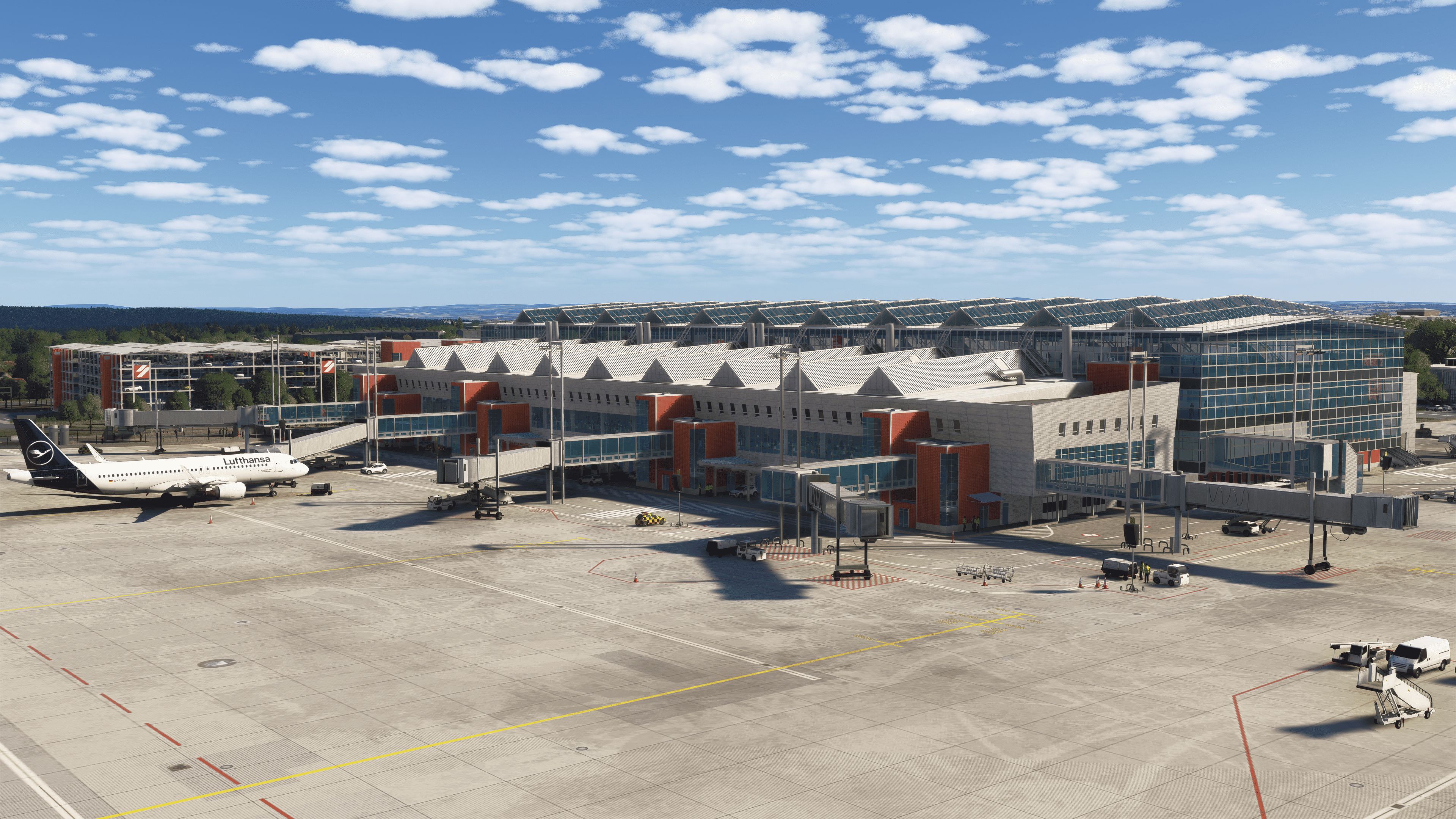 A flight simulation scene: Microsoft Flight Simulator Dresden
