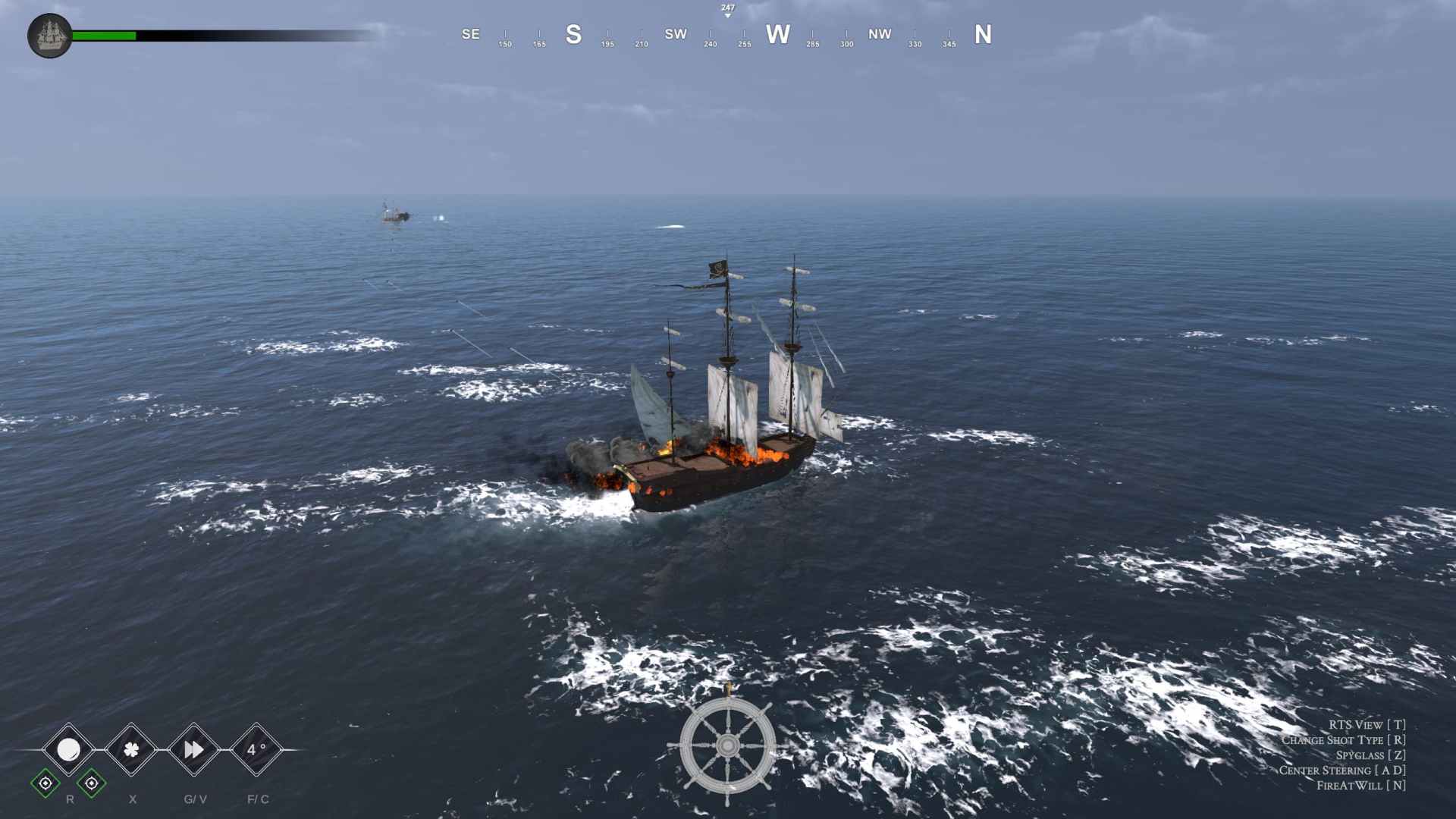 Rise of Piracy ship on the sea