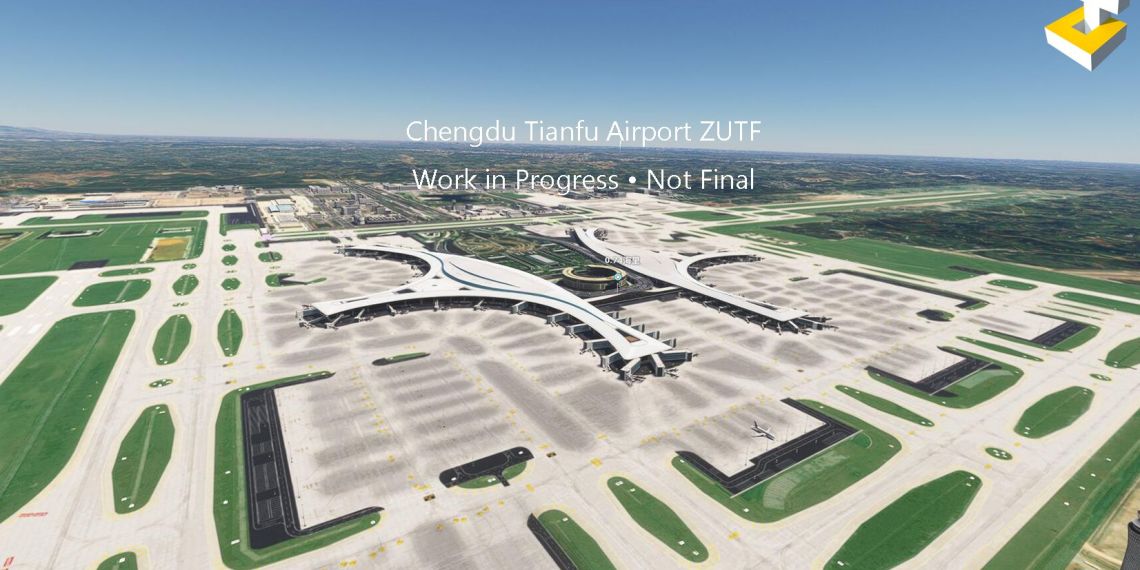 A flight simulation scene: Microsoft Flight Simulator Chengdu