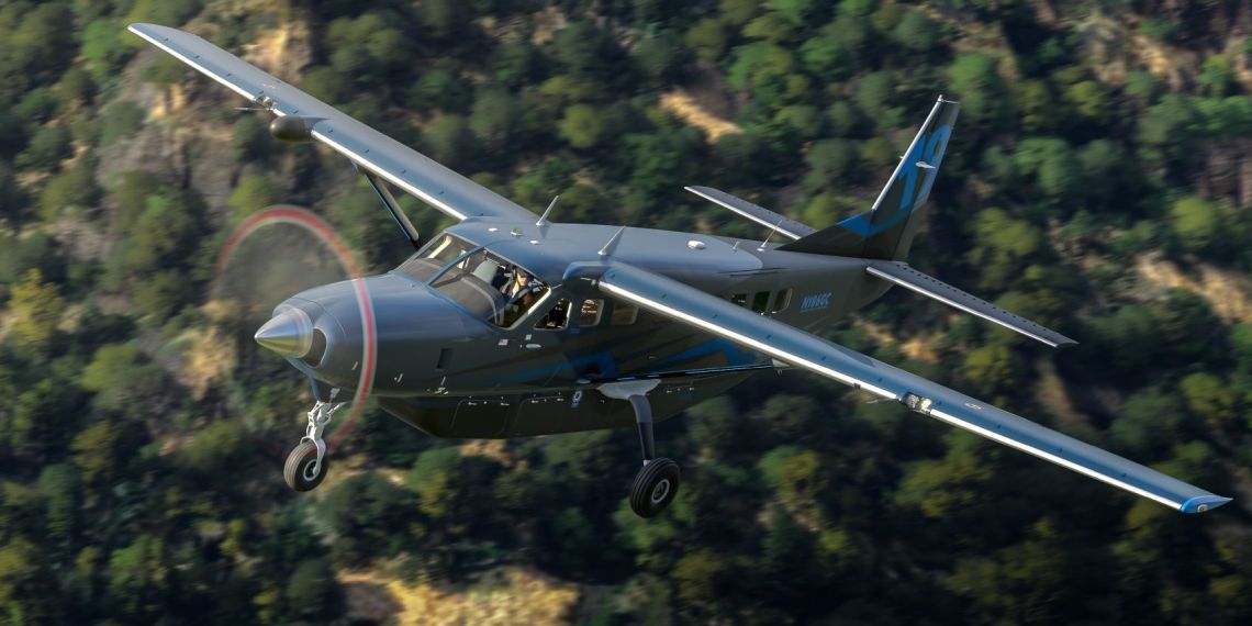 A flight simulation scene: Microsoft Flight Simulator Echo 19 Caravan