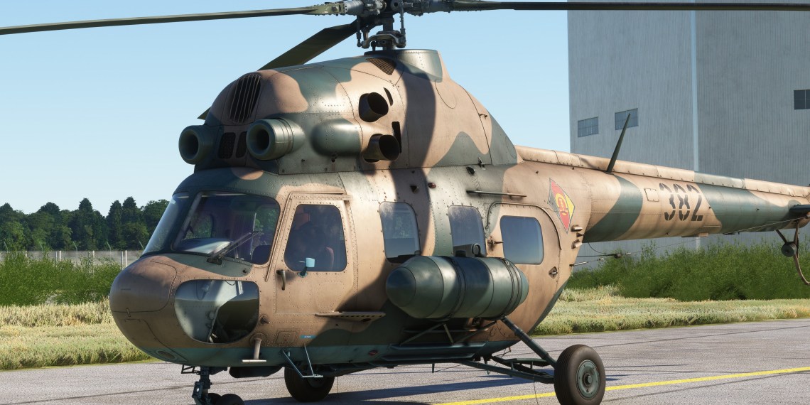 A flight similation scene: Microsoft Flight Simulator Hoplite