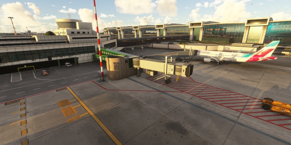 A flight simulation scene: Microsoft Flight Simulator Milan Malpensa