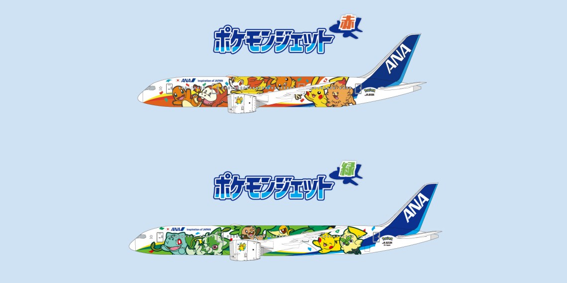 ANA Pokémon Jets Red and Blue