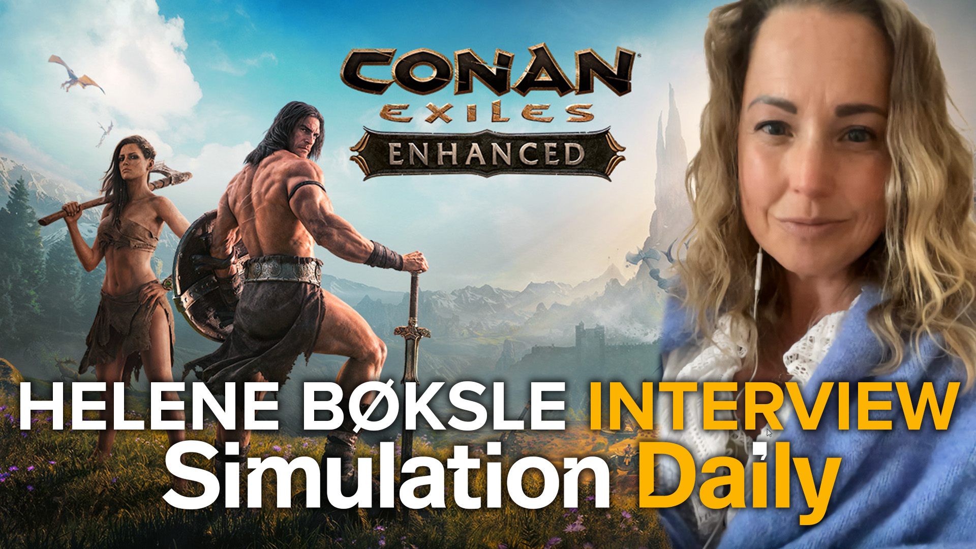 Conan Exiles Helene Bøksle Interview with artwork and picture of Helene Bøksle herself