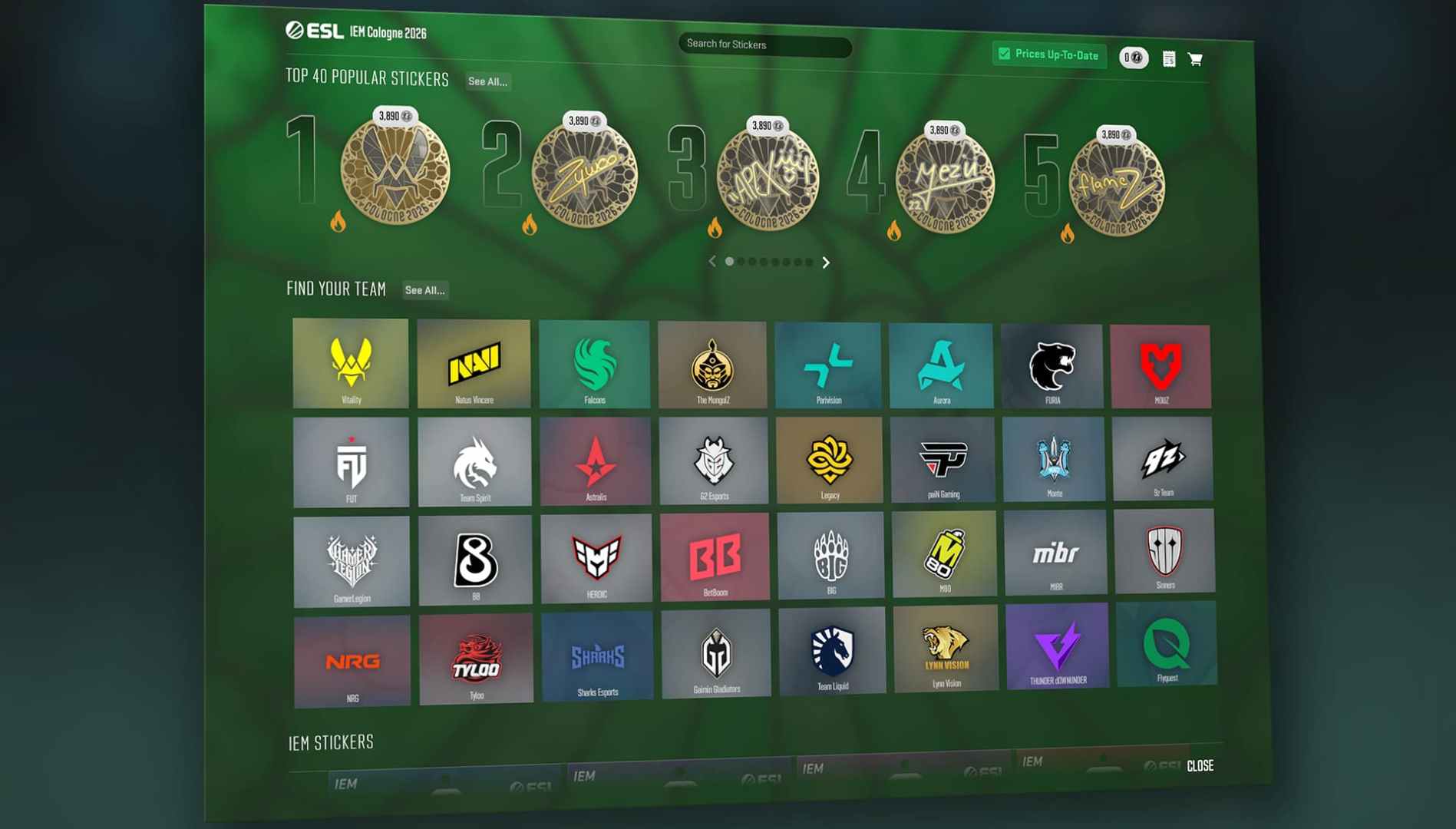 Counter-Strike 2 Cologne Major Shop 2026