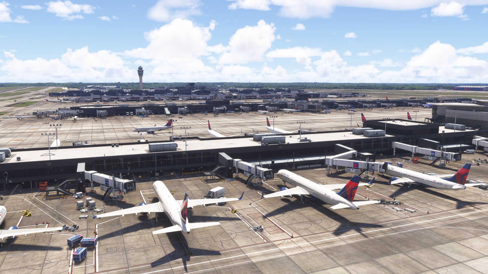 Atlanta airport in MSFS 2024 with AI traffic by FSLTL