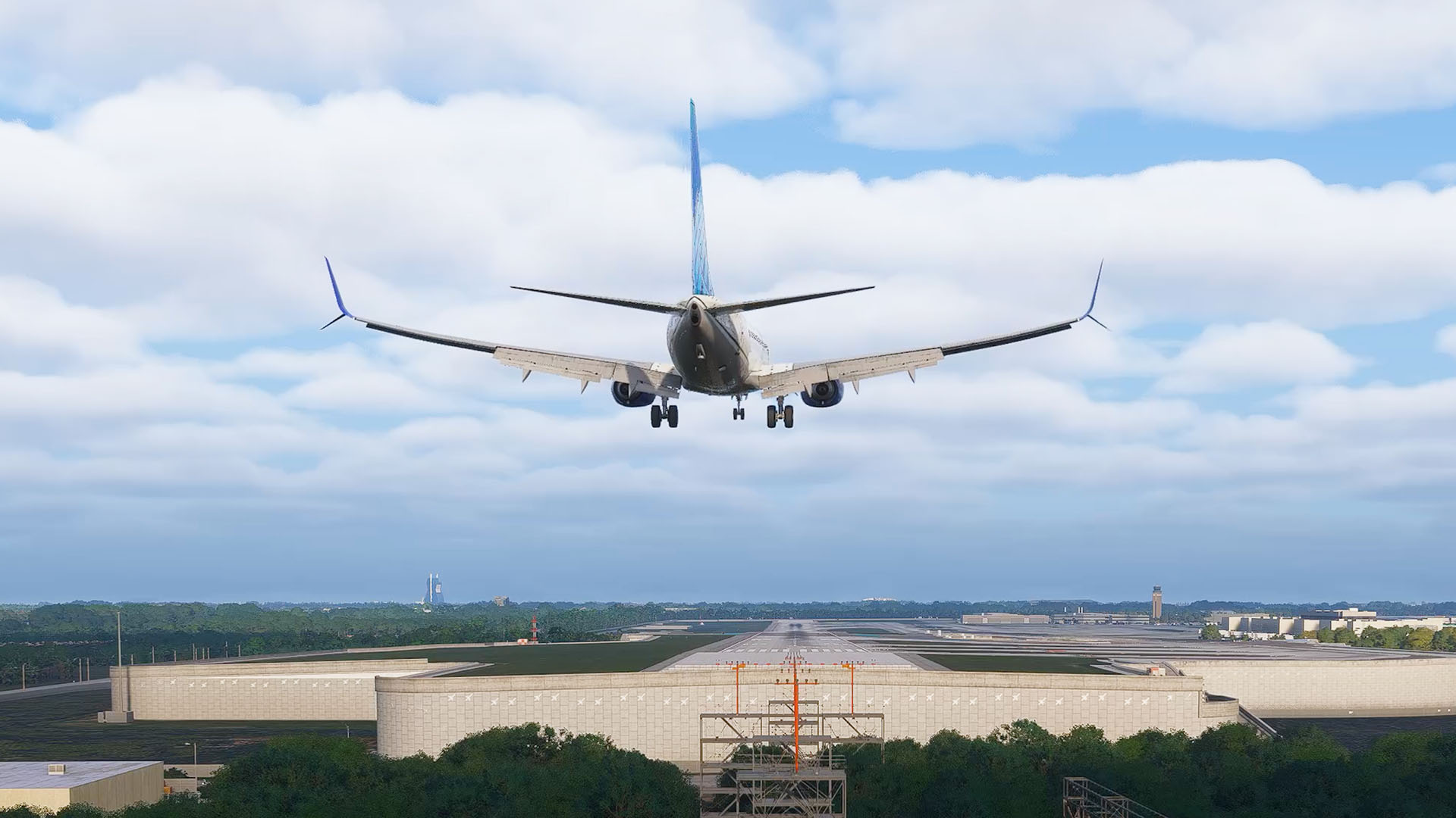 A flight simulation scene: Microsoft Flight simulator Fort Lauderdale-Hollywood