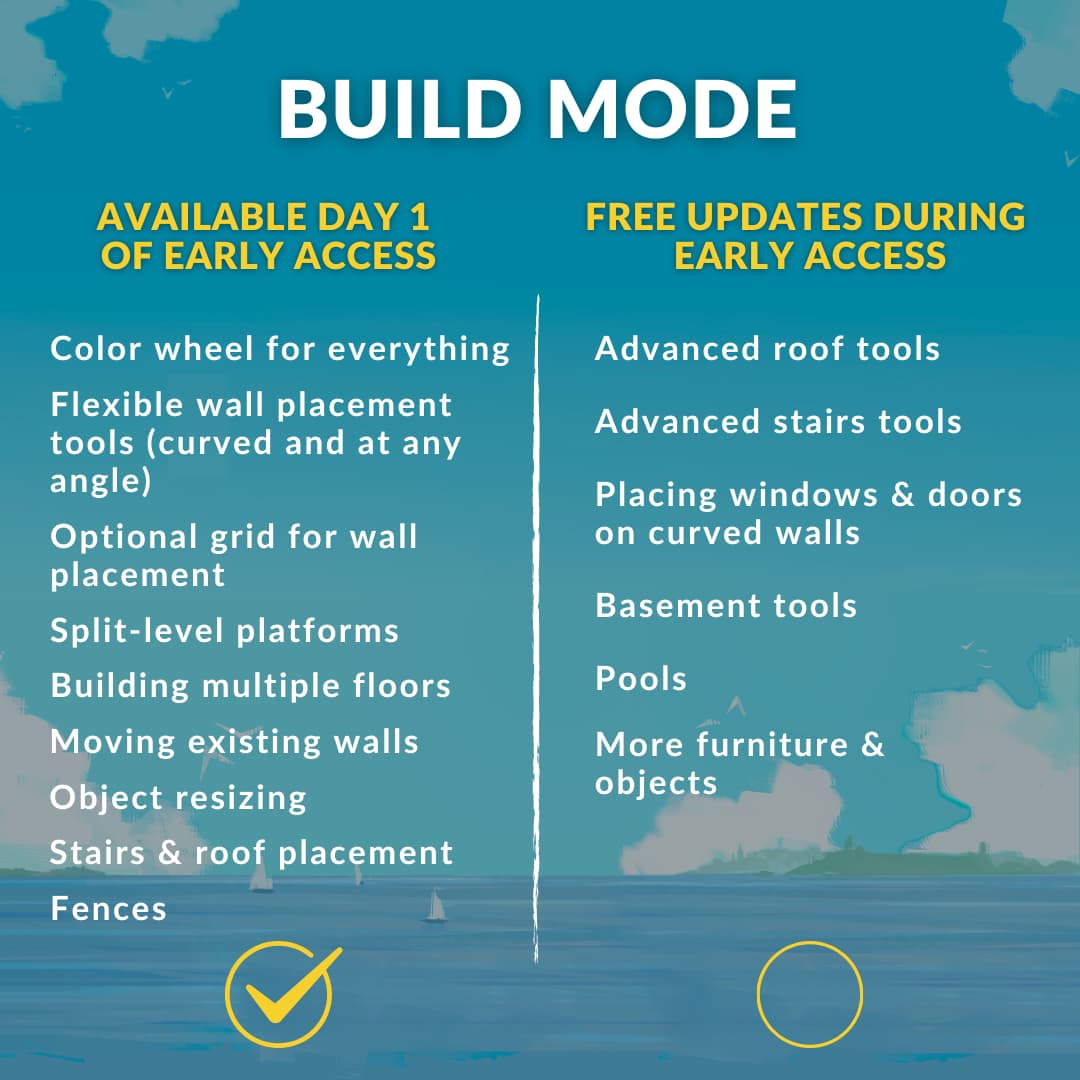 Paralives build mode early access features