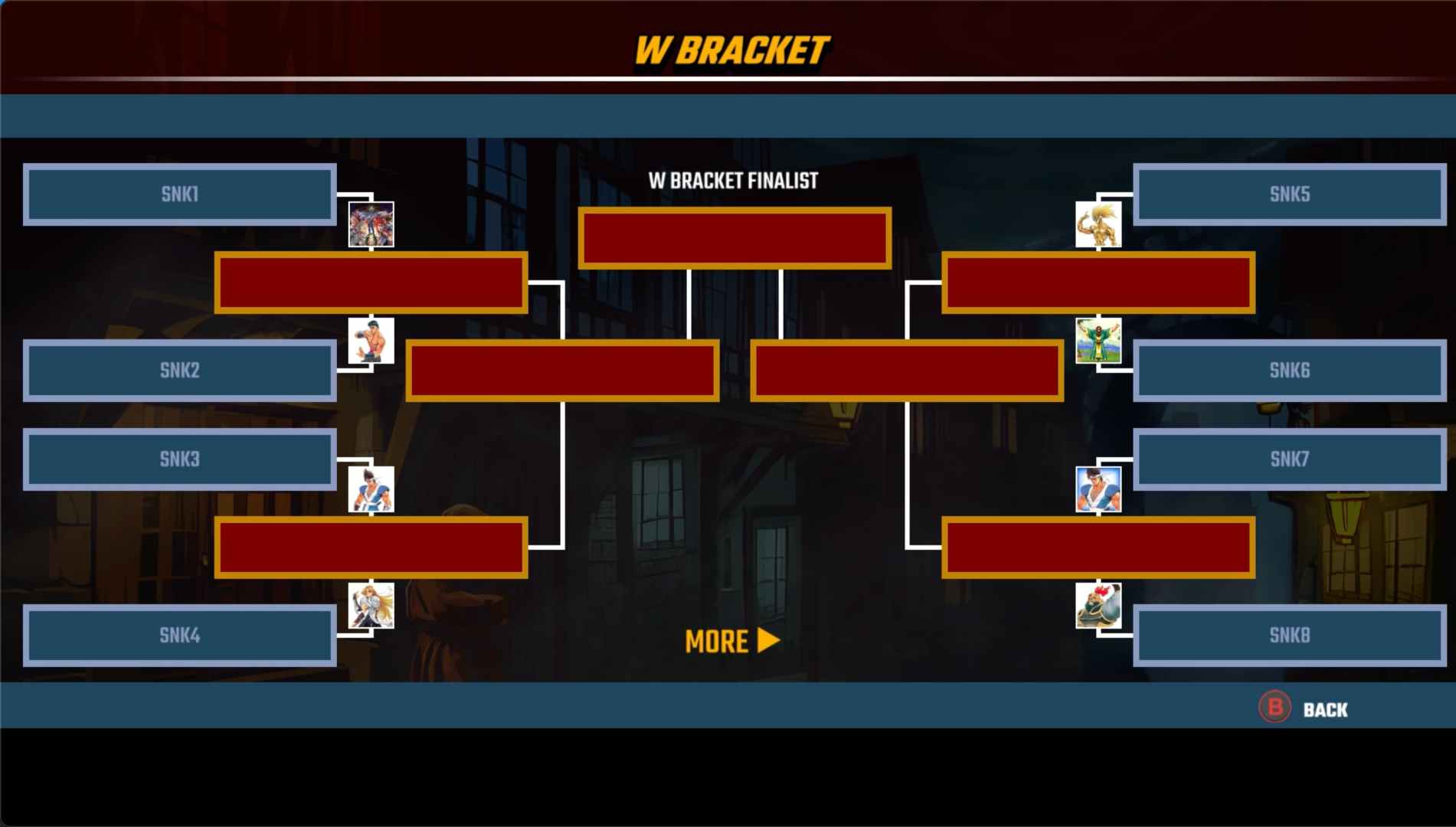 World Heroes Perfect tournament bracket