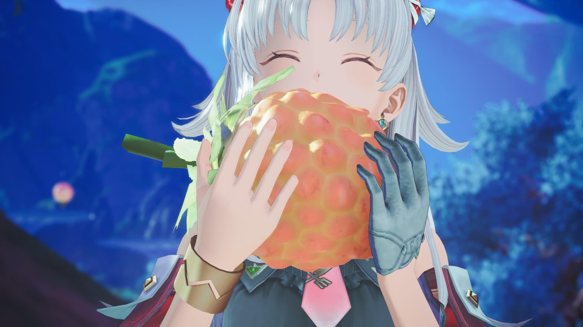 Atelier Karia The Night Kingdom & the Guide of Memories Karia eating 01