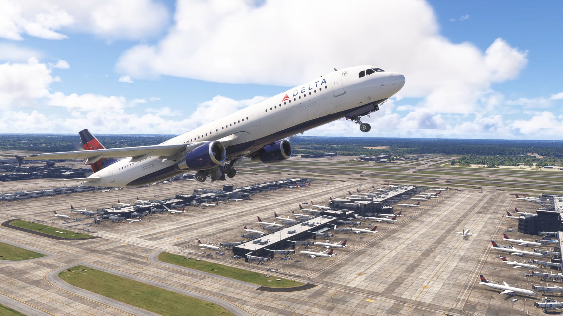 Microsoft Flight Simulator 2024 BeyondATC FlightRadar24 Live Traffic in Atlanta Airport