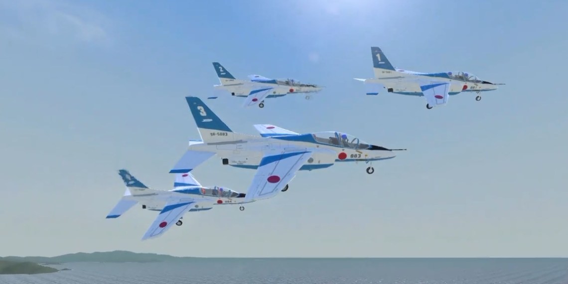 Dancing Wings – The Aerobatic Simulator - A diamond formation
